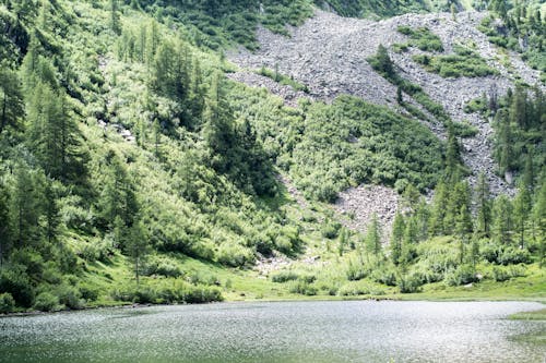 bakir bölge, dağlar, göl içeren Ücretsiz stok fotoğraf