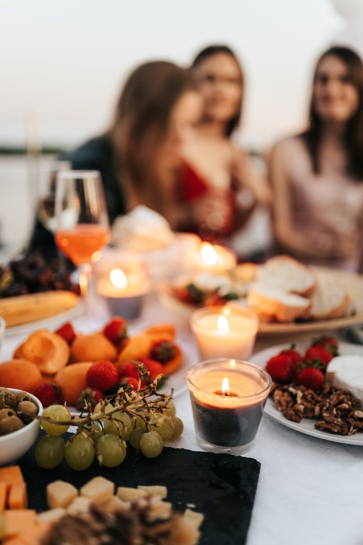 Close-Up Shot Of Food On The Table 