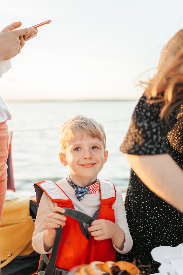 Boy Wearing A Life Vest