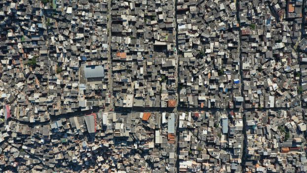 Cityscape with abundance of shabby houses