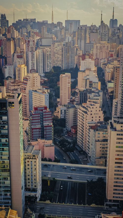 Aerial Photo of High Rise Building during Sunrise · Free Stock Photo