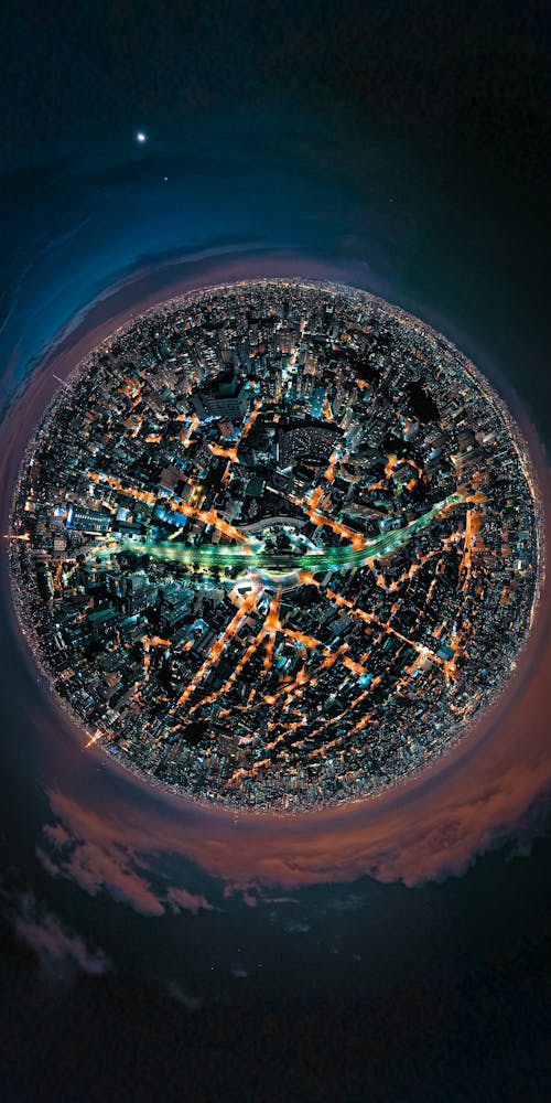 Free シティ, デジタルコンポジット, 夜空の無料の写真素材 Stock Photo