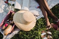 Brown Straw Hat on Green Grass