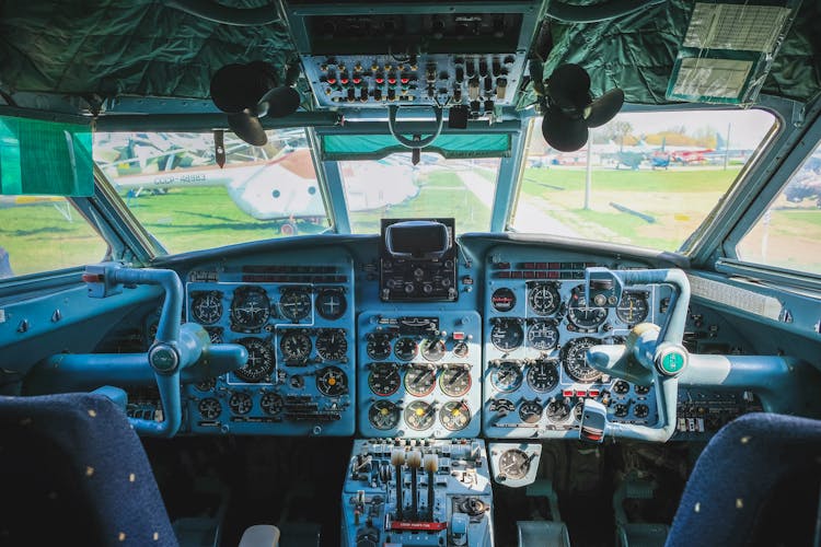 Gauges Inside A Cockpit