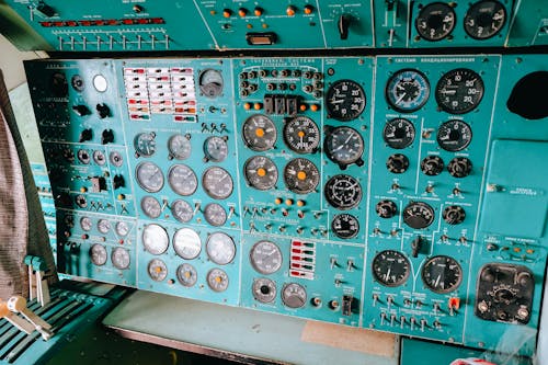 Control Panel in an Airplane 