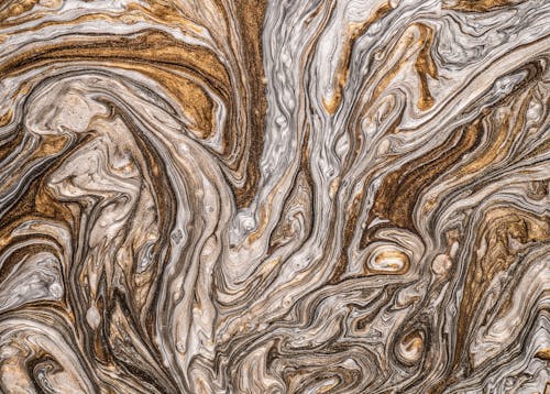 Close-up of an Abstract Pattern in Brown Colors