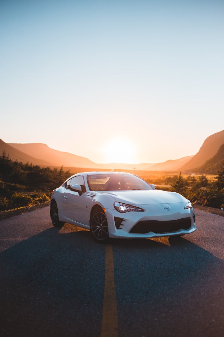 Luxury Car Parked On Road