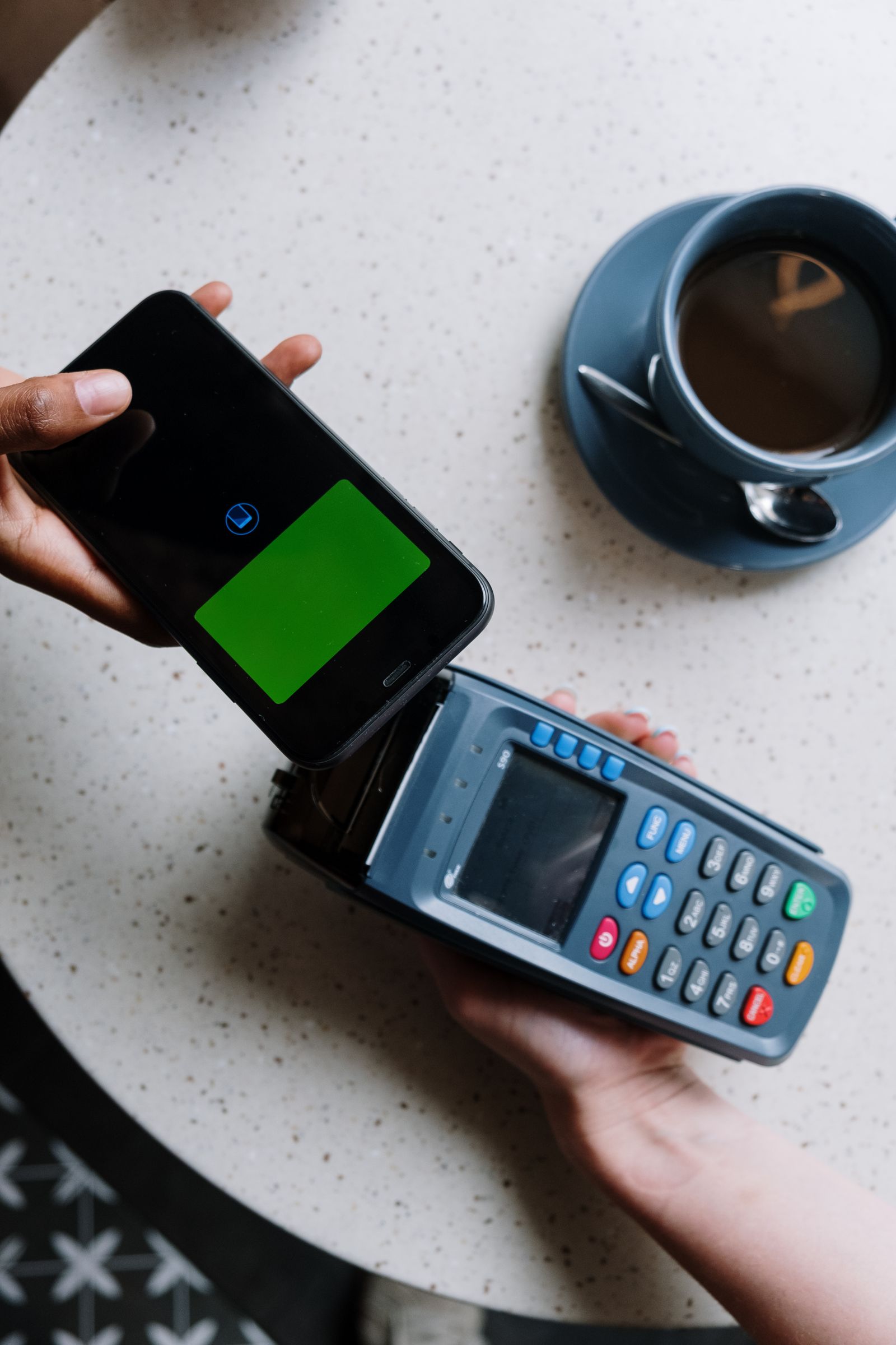 Smartphone contactless payment at a terminal