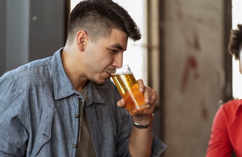 A Man Drinking Beer