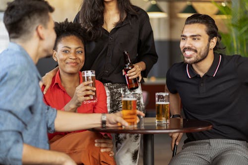 People Sitting with Beer