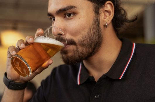Man Drinking Beer