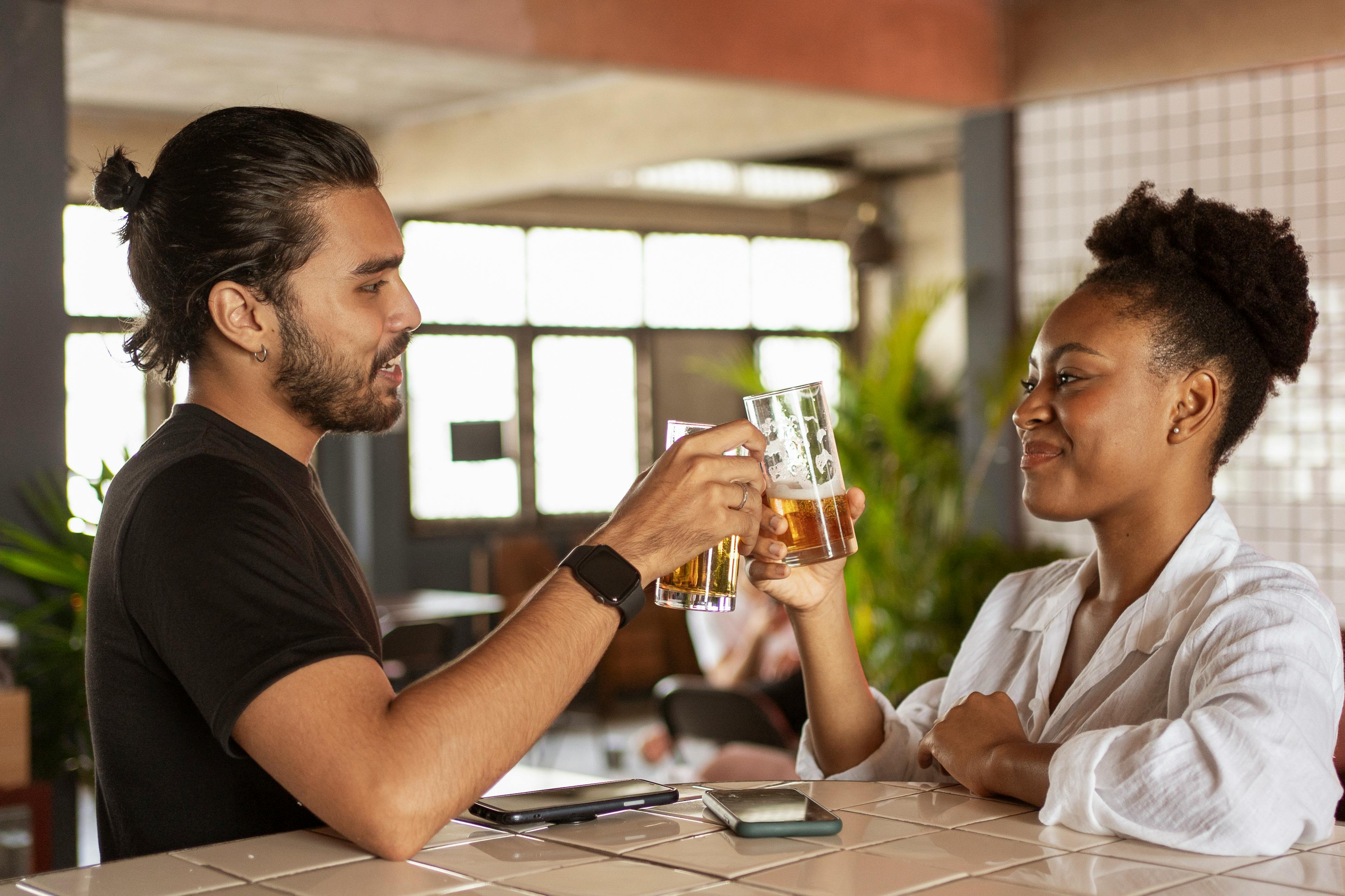 Cropped Close Two Men Clinking Beer Glasses Together Celebrating Beer Stock  Photo by ©zeroteam13@gmail.com 244523860