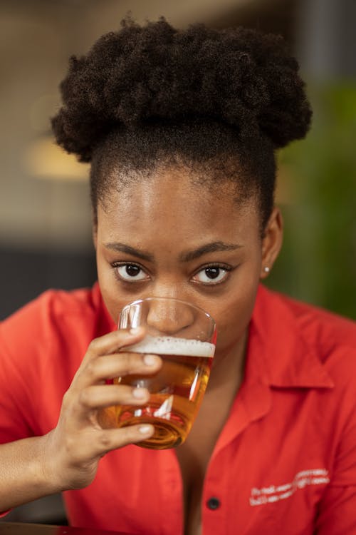 Woman Drinking Beer