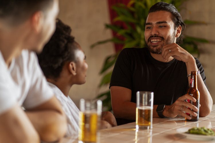 Friends Meeting In Bar