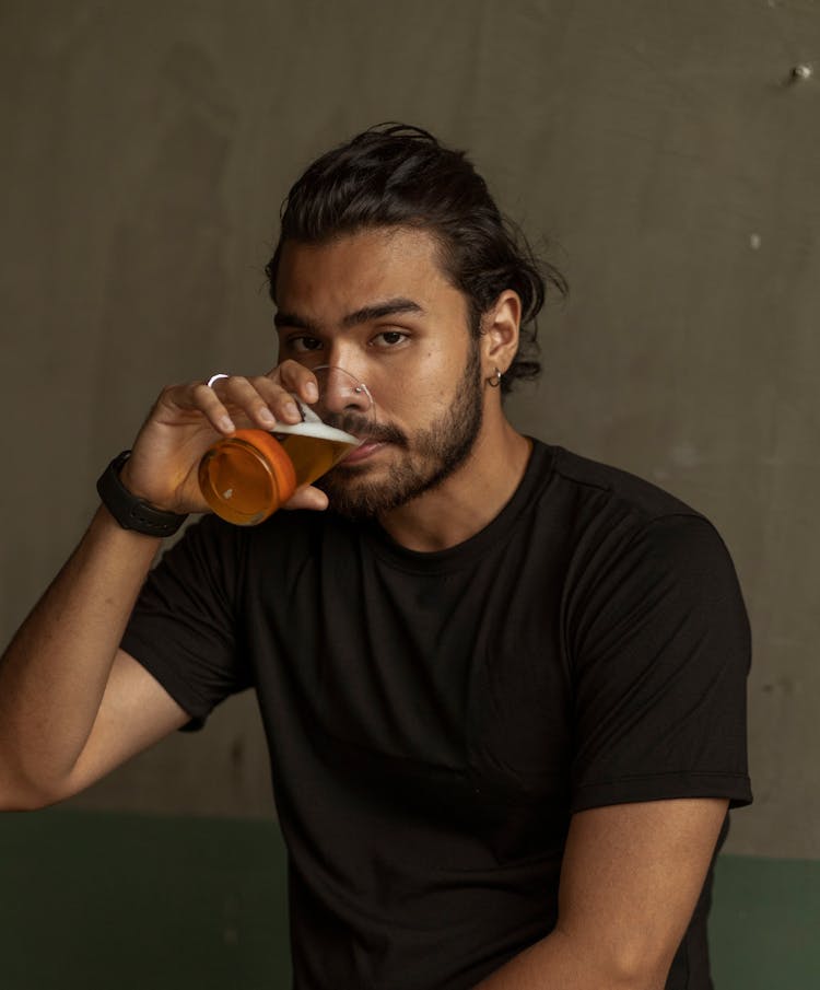 Man Drinking Beer