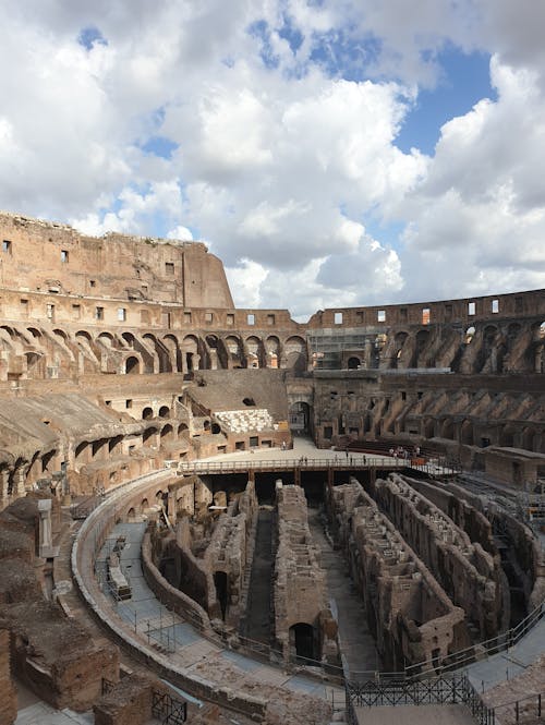 Free Colosseum Under White Clouds Stock Photo