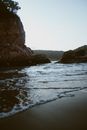 Brown Rock Formation on Sea Water