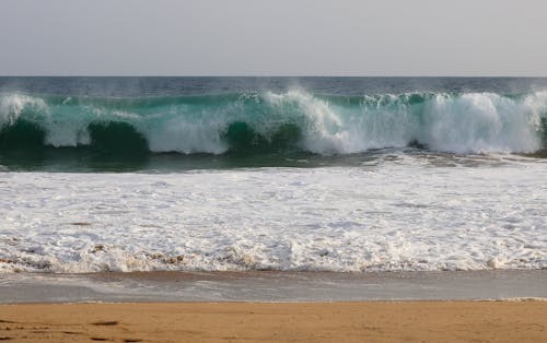 Free stock photo of beach, crashing waves Stock Photo
