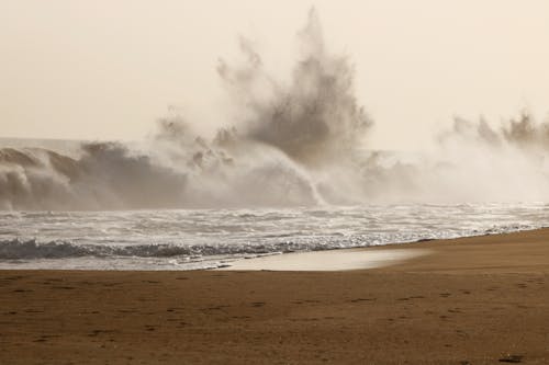 Free stock photo of beach, big waves, crashing waves Stock Photo