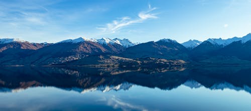 Бесплатное стоковое фото с голубое небо, горы, озеро