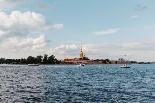 Free Beautiful view of Peter and Paul Fortress, Saint Petersburg across the water. Stock Photo