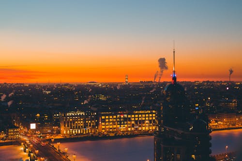 Free Cityscape of Buildings During Sunset Stock Photo