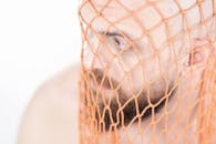 Bearded Man inside the Orange Net