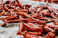 Raw Meat on White Textile