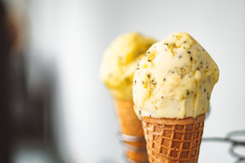 Ice Cream Cone in Close Up