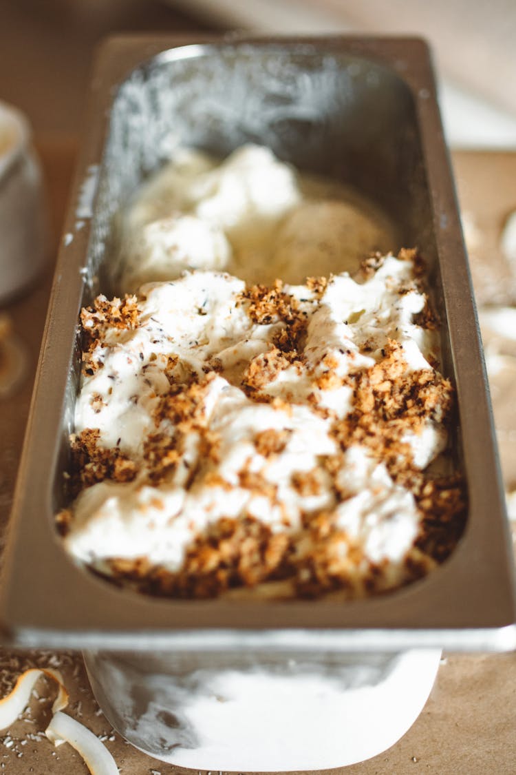 Ice Cream In A Metal Container