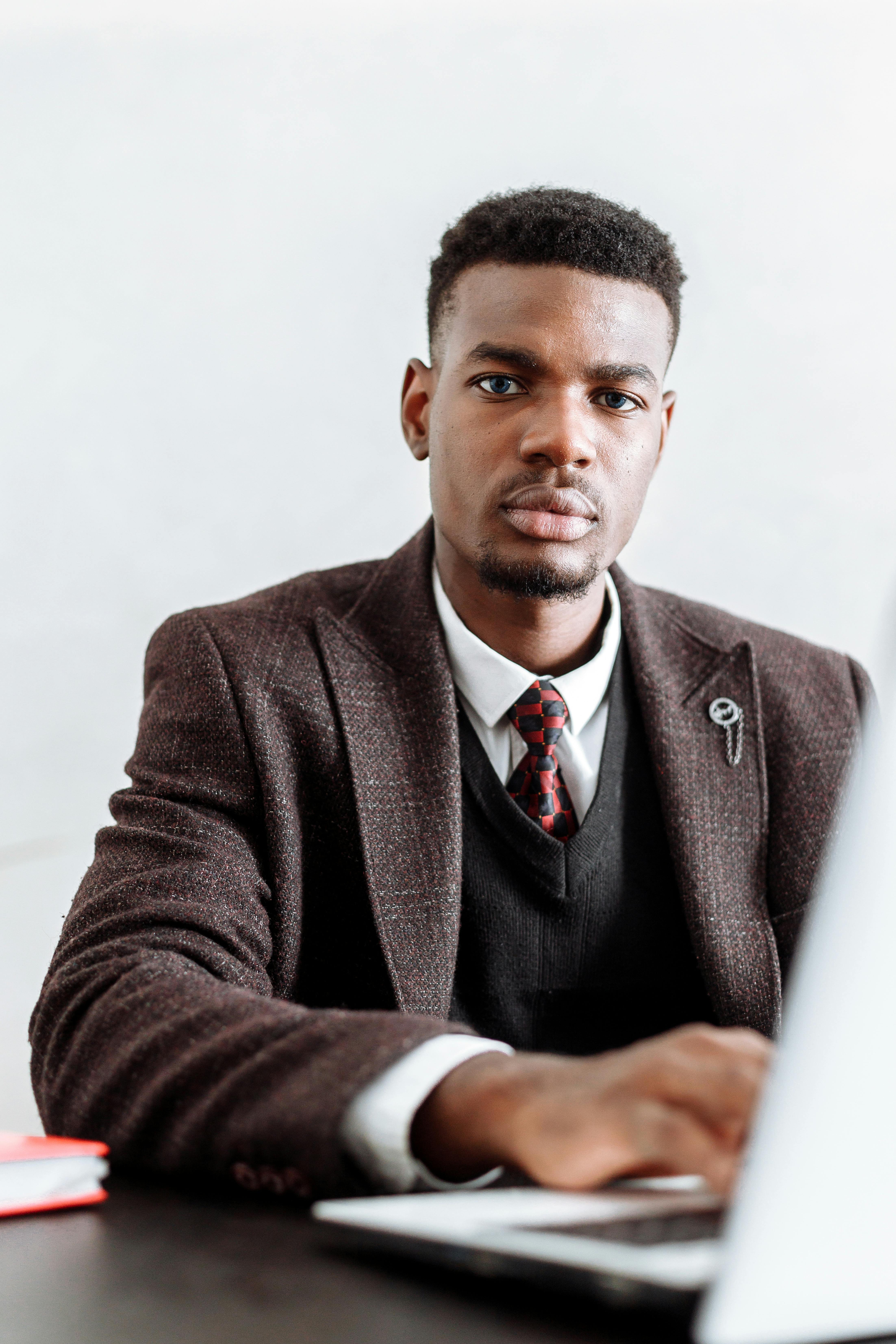 man in black suit jacket