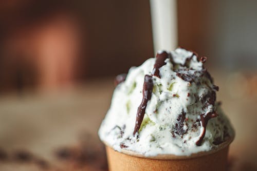 Free Close up of Ice Cream with Chocolate Stock Photo