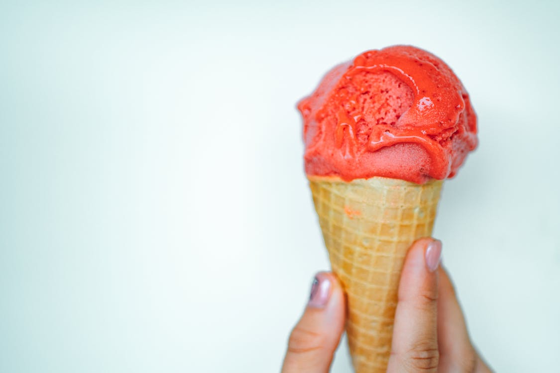 Free Ice Cream in Cone Stock Photo
