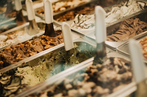 Free Gelato Ice Creams on Display Stock Photo