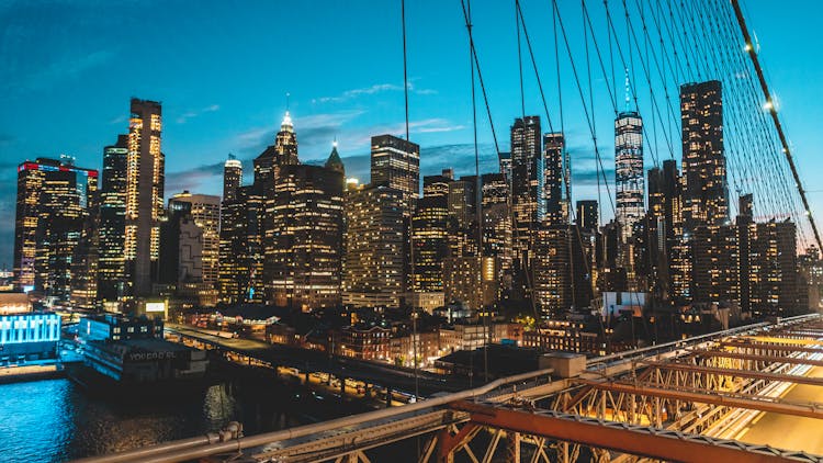 Panoramic View Of City Skyline  