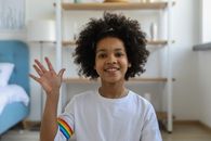 Kid Waving her Hand