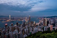 View of a City at Dusk