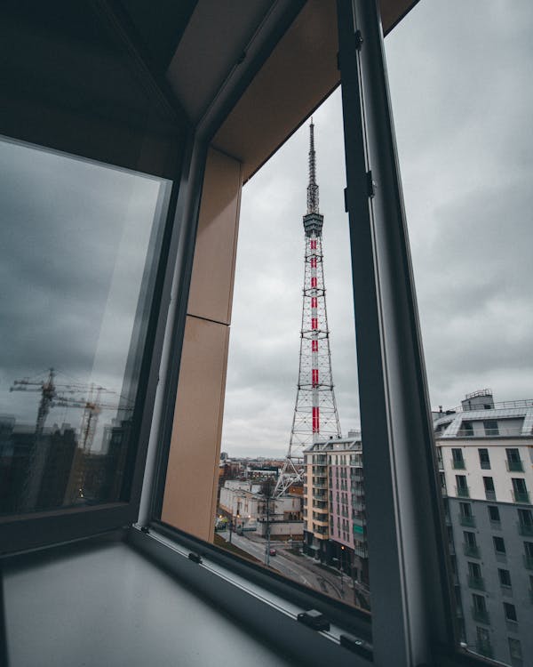 Electricity Tower Window View · Free Stock Photo