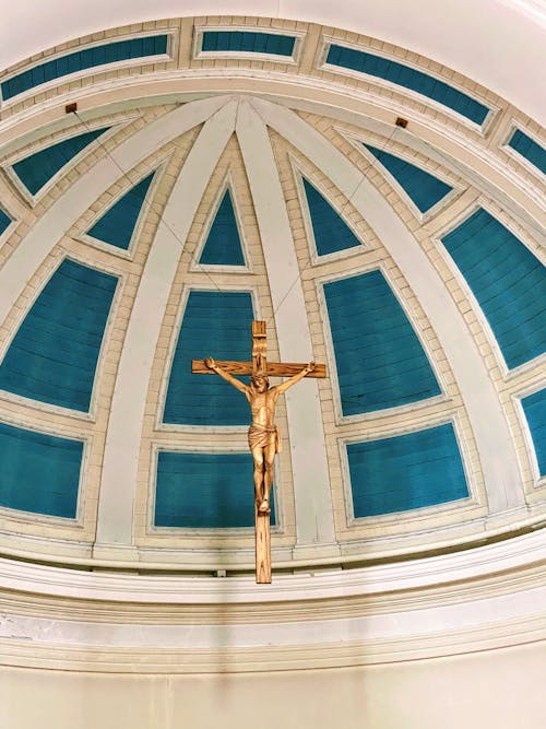 Jesus Christ on Cross in Church Dome