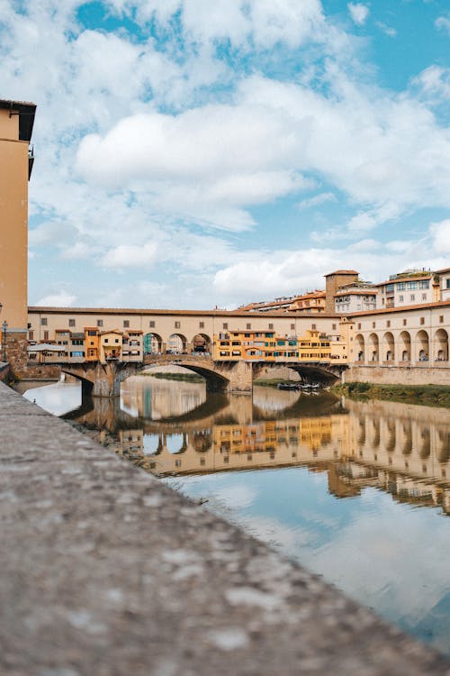 Brown Concrete Bridge over River