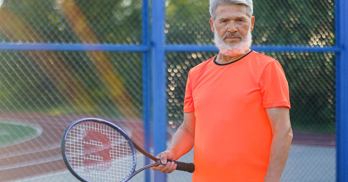 Senior tennis player switching to pickleball for joint-friendly exercise