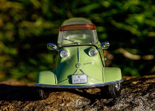 Green and Gray Miniature Car Toy