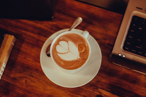 Free stock photo of a cup of coffee with love, background, black coffee Stock Photo