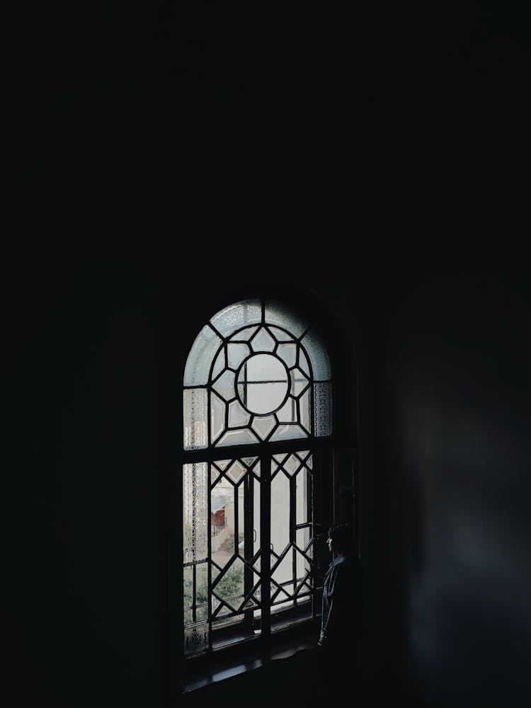 Anonymous Person Near Window Inside House