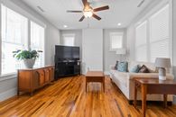 Living Room with Wooden Parquet 