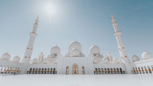 White Mosque Under Blue Sky