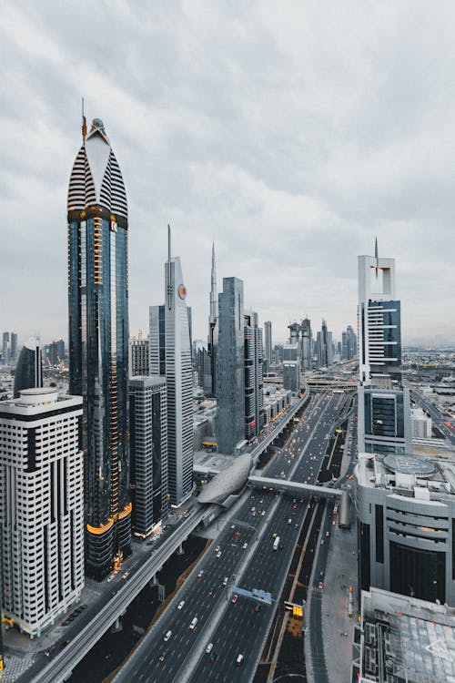 Aerial View of High Rise Buildings