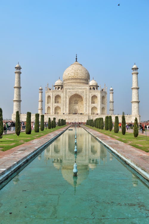 Taj Mahal under Blue Sky 