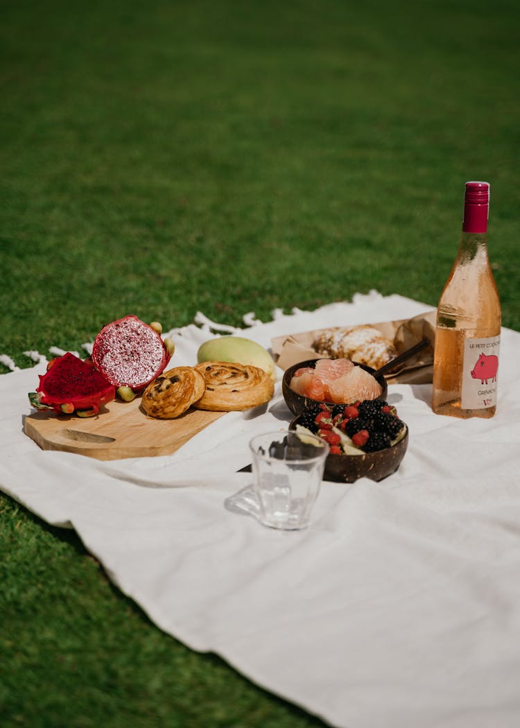 Picnic Set Up In Tilt Shift Lens 