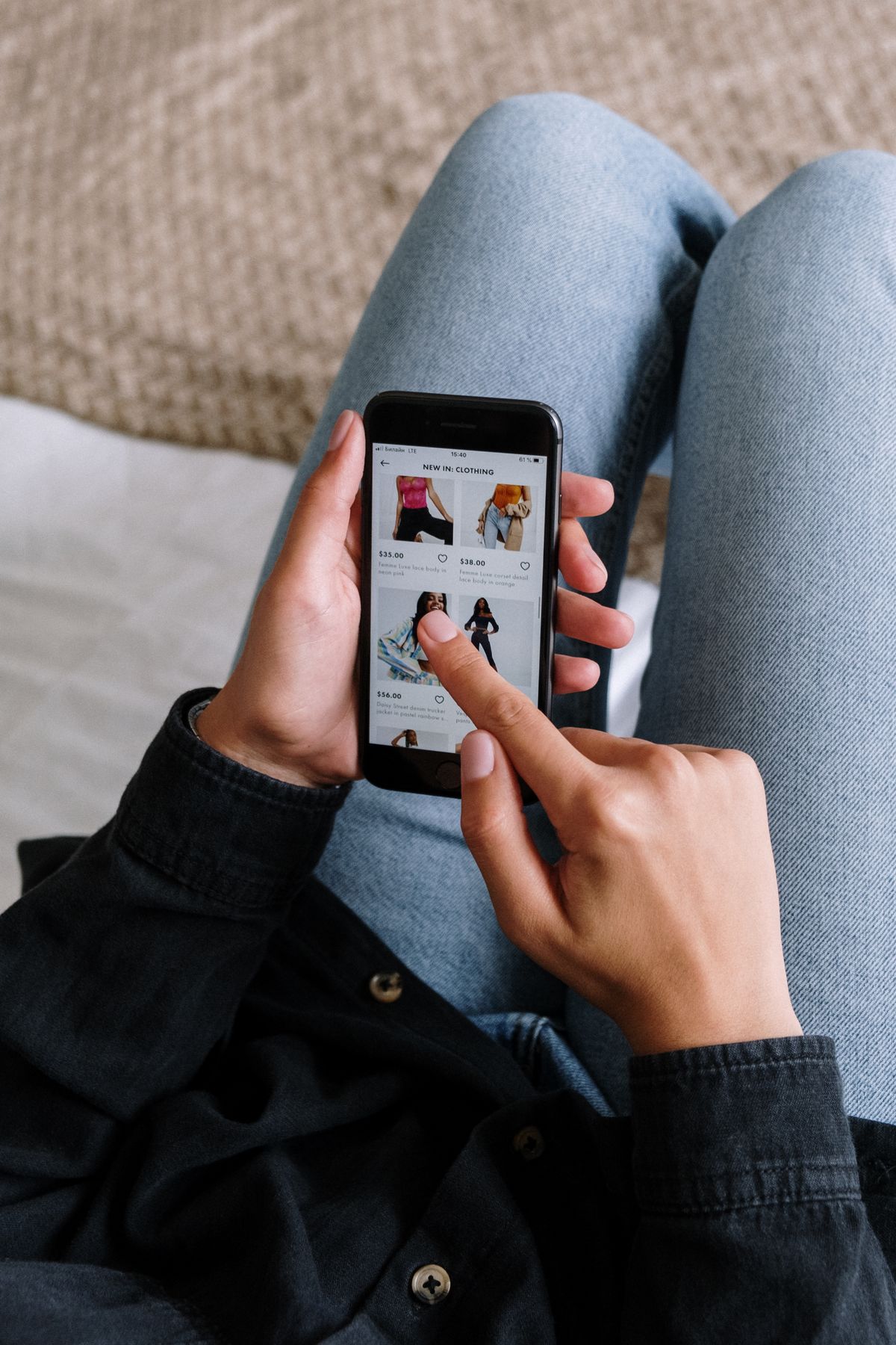 Customer completing an online payment